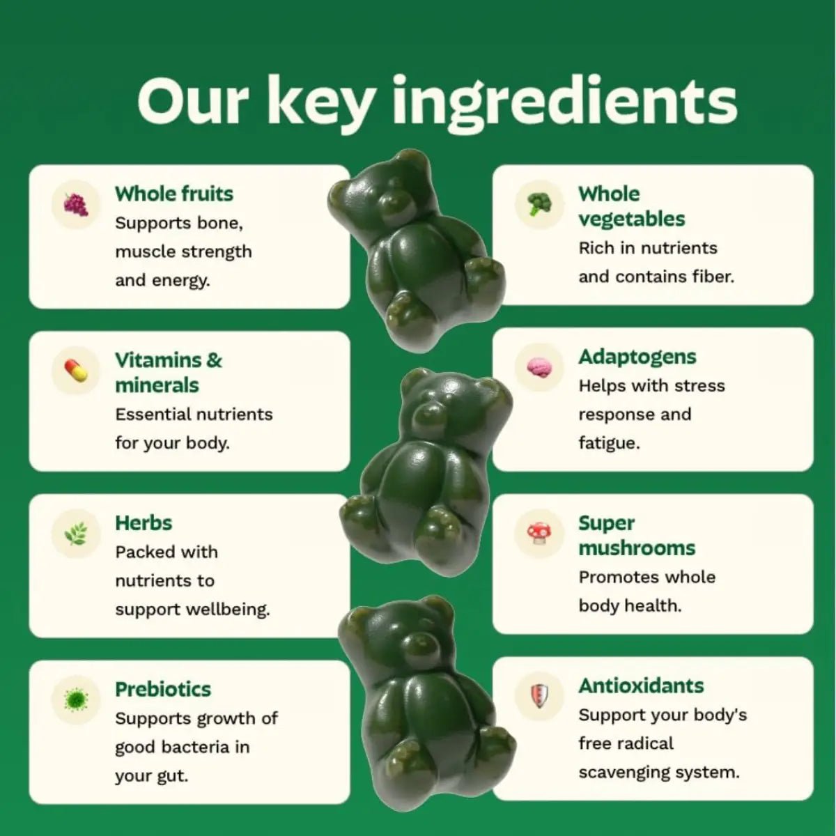 Grüns Superfoods Greens 10 Sobres Multivitamínico Metilado - Hi Vitamins
