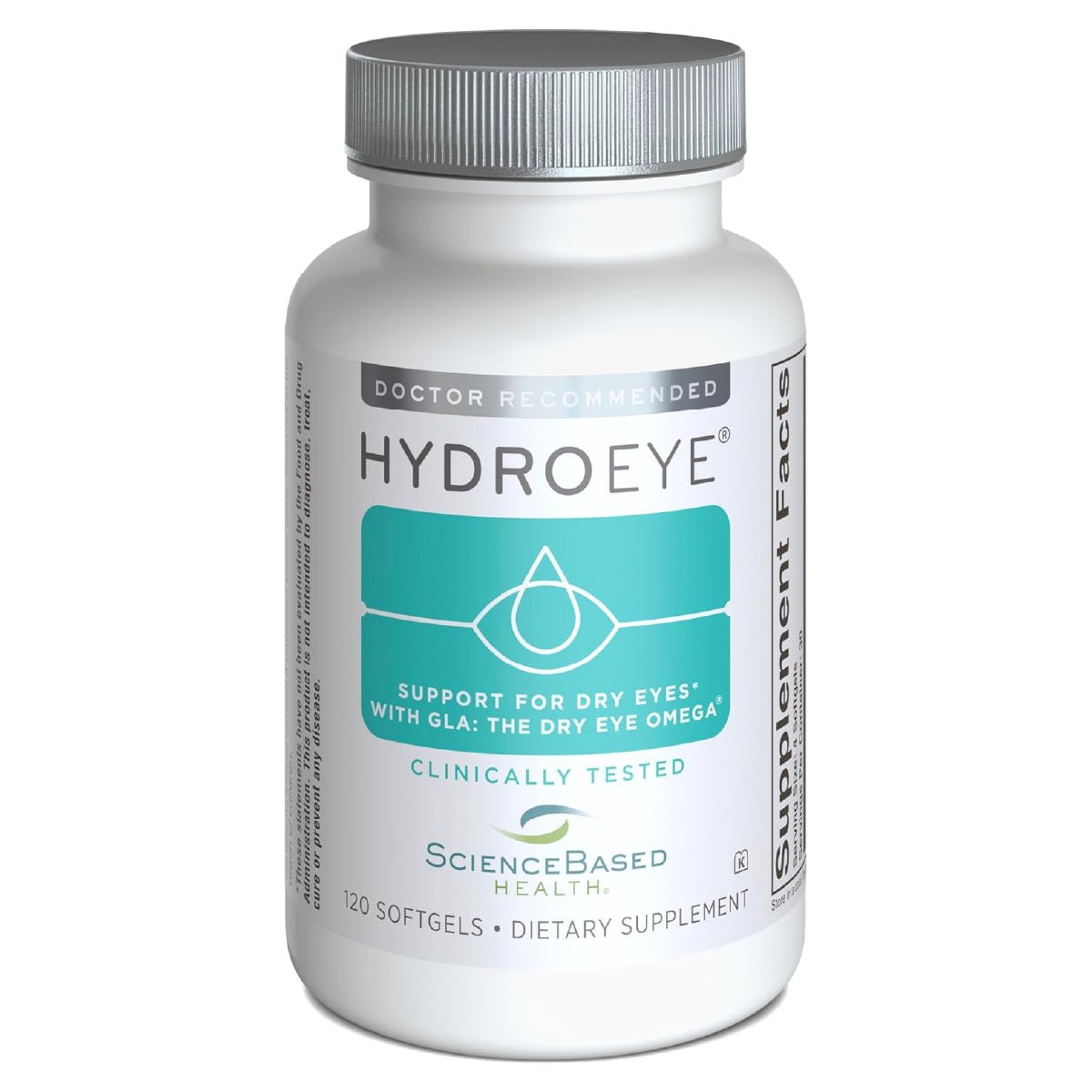 ScienceBased Health HydroEye 120 Cápsulas Blandas Apoyo Ojos Secos, Película Lagrimal y Salud Visual - Hi Vitamins