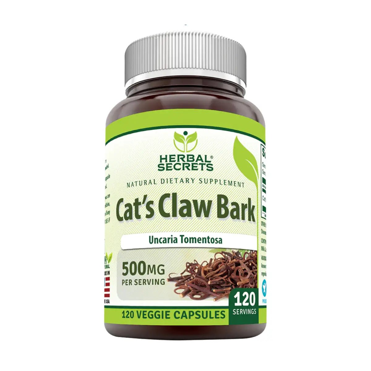 Herbal Secrets Cat's Claw Bark 120 Cápsulas - Hi Vitamins