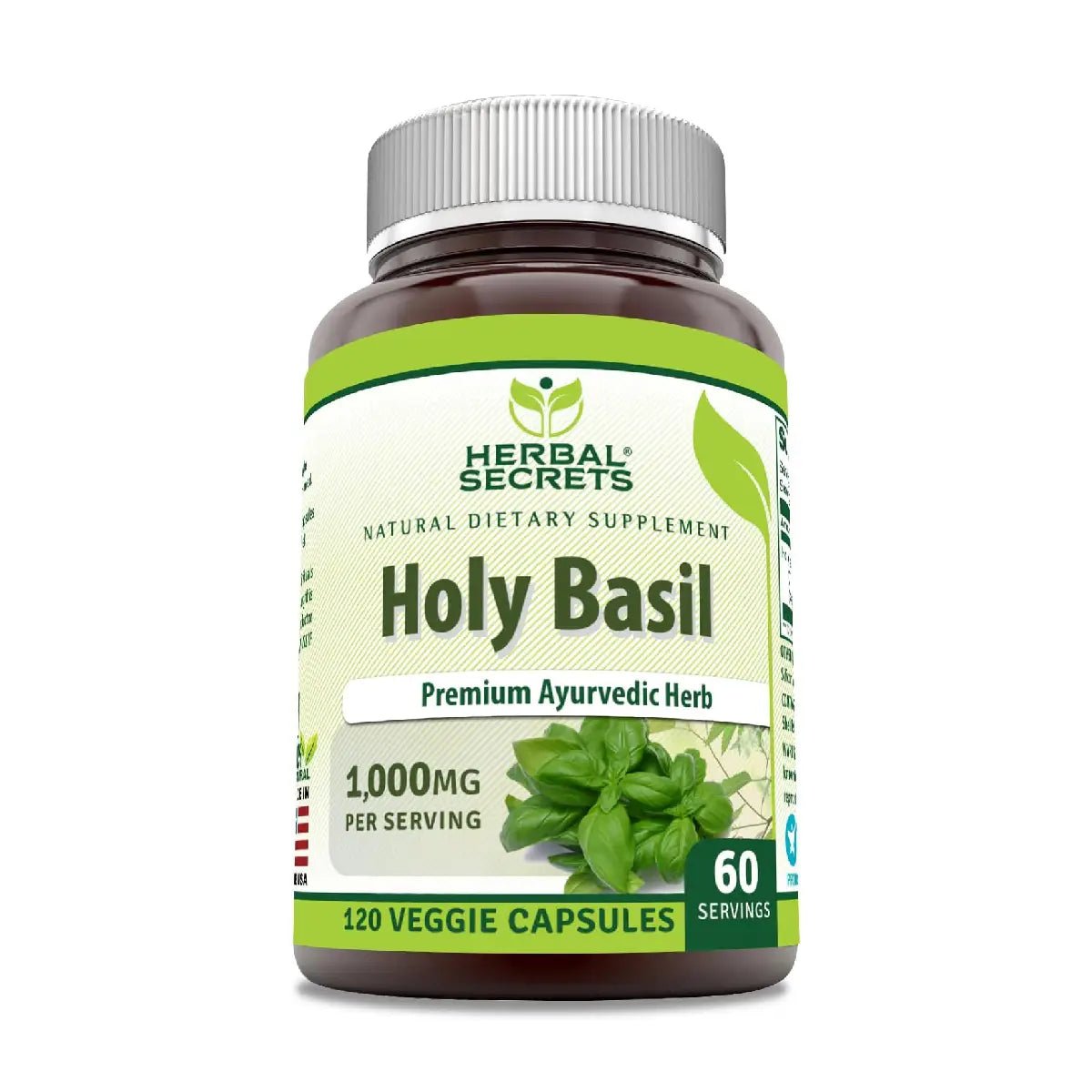 Herbal Secrets Holy Basil 1000 Mg 120 Cápsulas - Hi Vitamins
