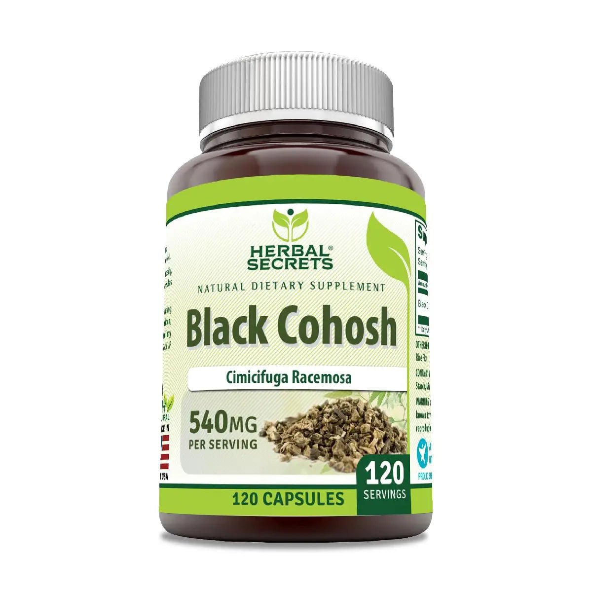 Herbal Secrets® Black Cohosh 540mg 120 Cápsulas - Hi Vitamins