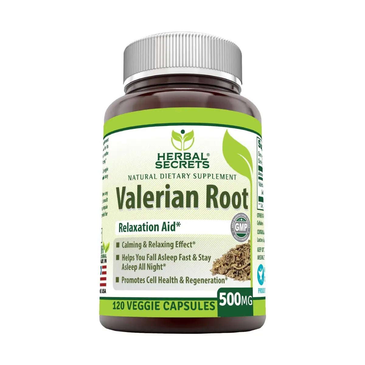 Herbal Secrets® Raíz de Valeriana 500mg 120 Cápsulas - Hi Vitamins