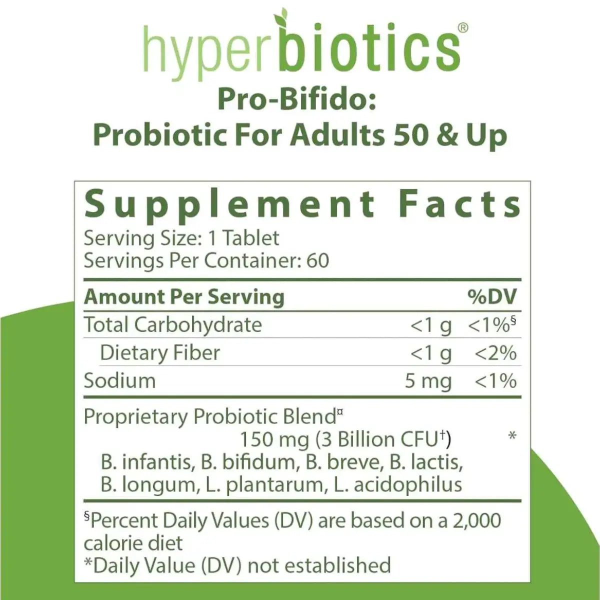 Hyperbiotics® Pro - Bifido 60 Patented Release Tabletas - Hi Vitamins