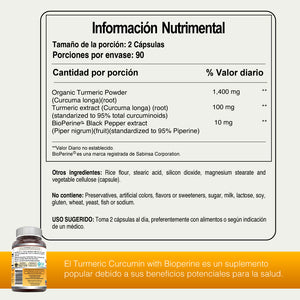 AMAZING FORMULAS TURMERIC CURCUMIN WITH BIOPERINE 1500MG 180 CAPS