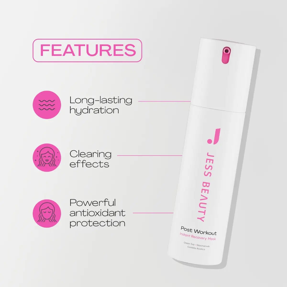 Jess Beauty Mascarilla de Gel Hidratante Post - entrenamiento 1.7 fl oz (50 ml) - Hi Vitamins