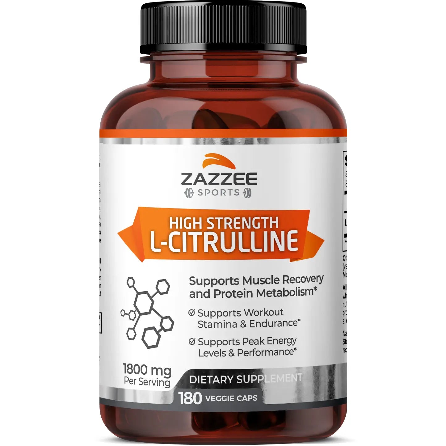 Zazzee Naturals L - Citrulina 1,800 Mg 180 Cápsulas - Hi Vitamins