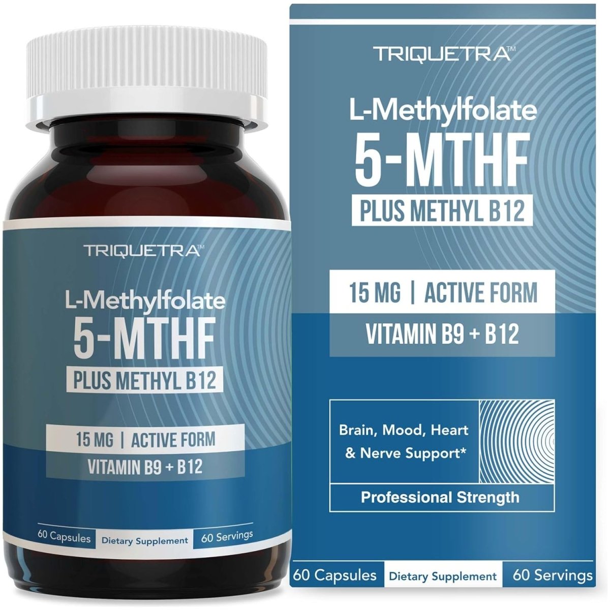 Triquetra Health L - Methylfolate 5 - Mthf Plus Methyl B12 60 Cápsulas 60 Servings - Hi Vitamins