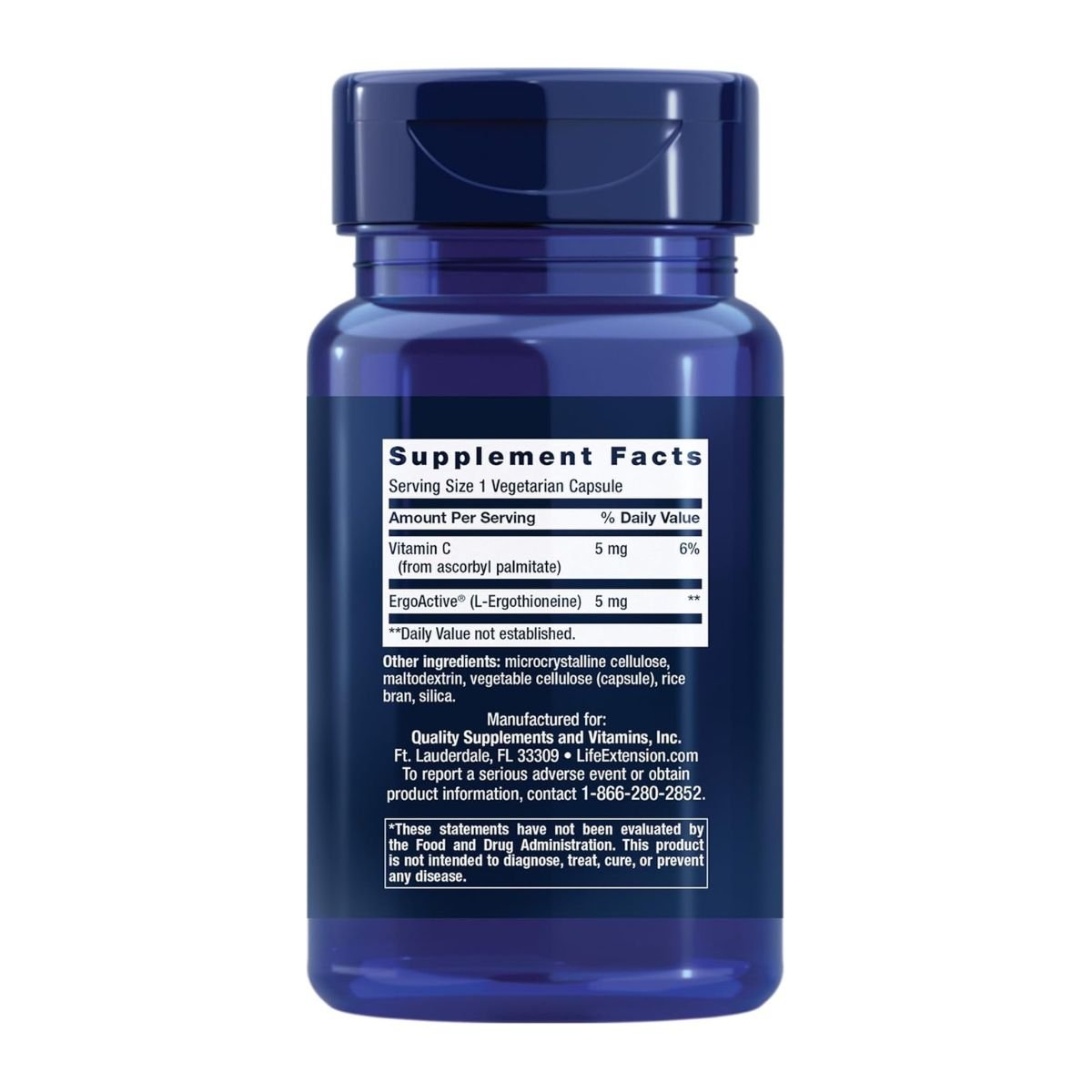 Life Extension Essential Youth L - Ergothioneine 5 Mg 30 Cápsulas - Hi Vitamins