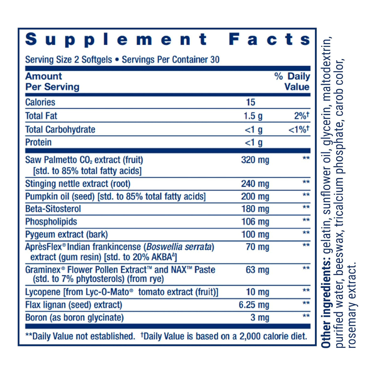 Life Extension Ultra Prostate Formula 60 Cápsulas Blandas Apoyo Salud de la Próstata Flujo Urinario y Bienestar Masculino
