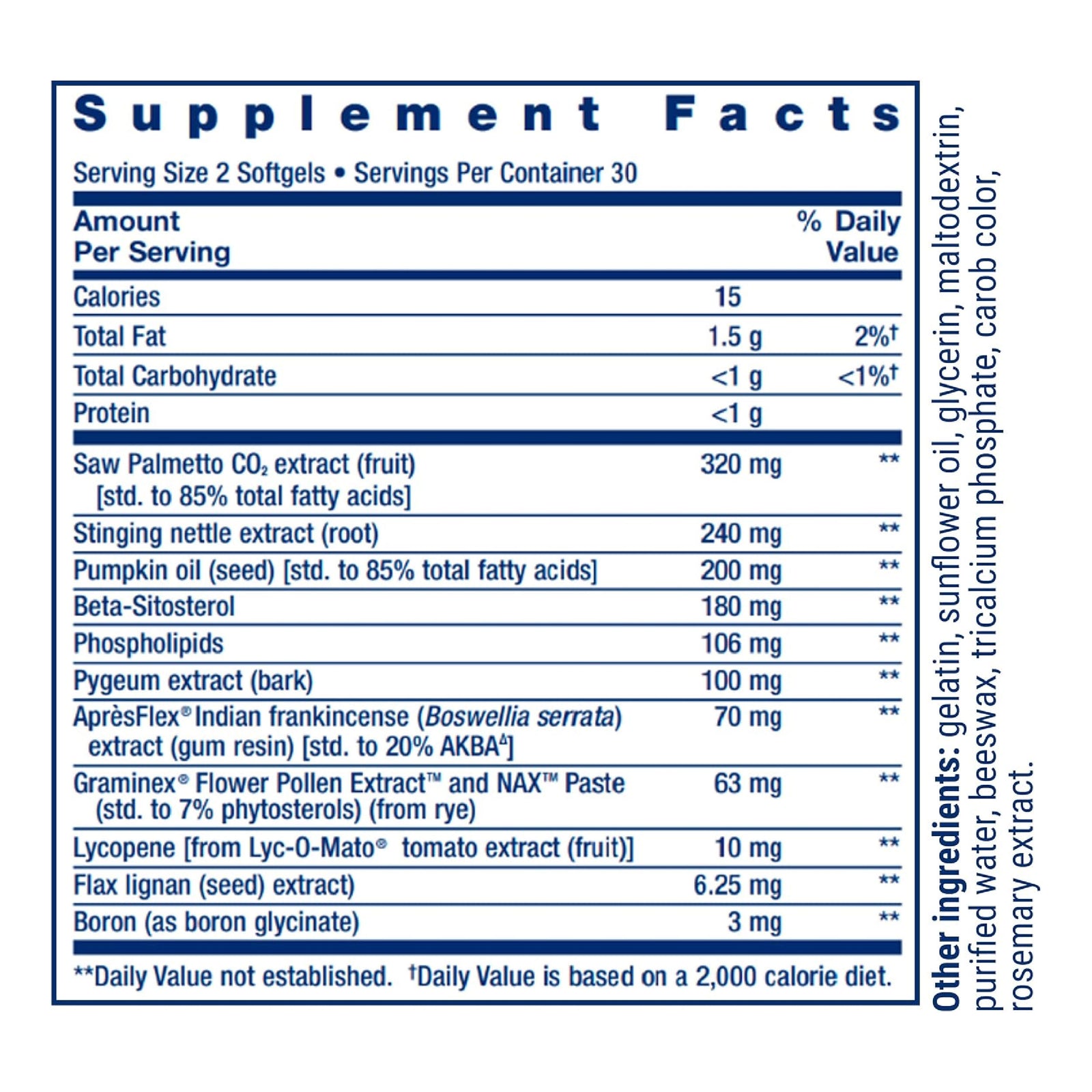 Life Extension Ultra Prostate Formula 60 Cápsulas Blandas Apoyo Salud de la Próstata Flujo Urinario y Bienestar Masculino