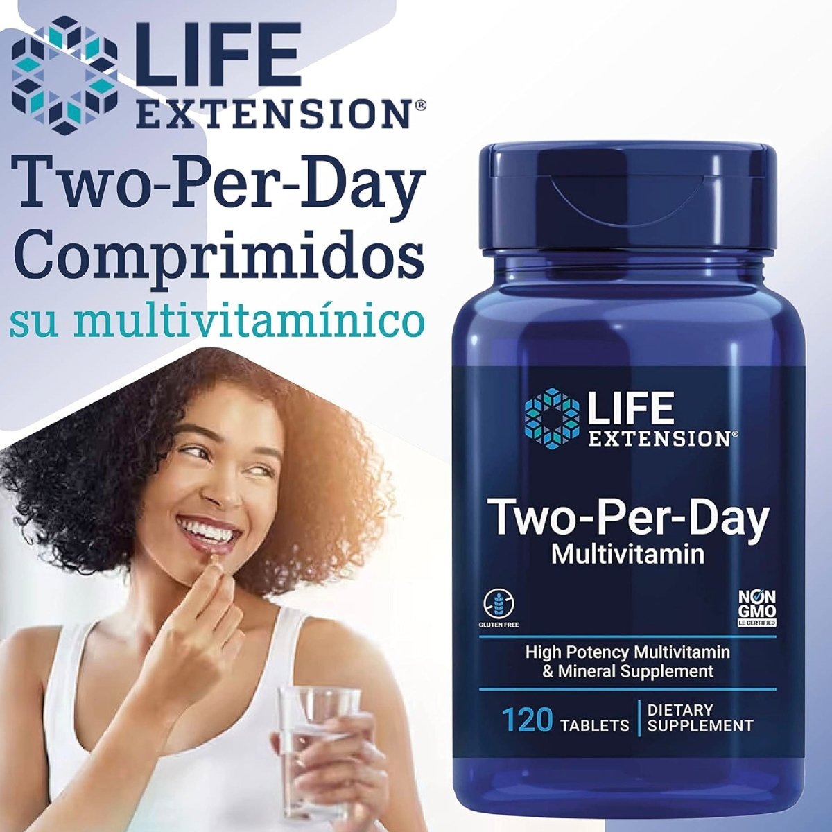Life Extension Two-Per-Day Multivitamínico 120 Tabletas Vitaminas y Minerales Esenciales Apoyo Nutricional y Bienestar Diario - Hi Vitamins
