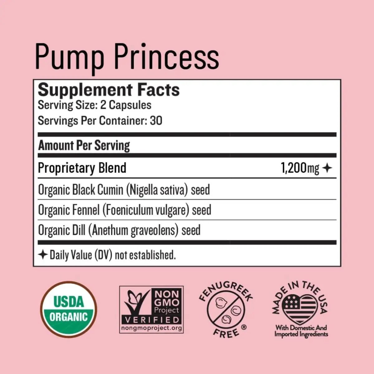 Legendairy Milk Pump Princess 60 Cápsulas Apoyo Lactancia Materna y Salud Digestiva - Hi Vitamins