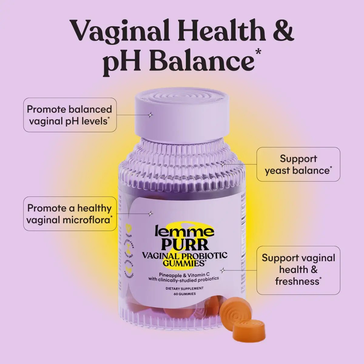 Lemme Purr Salud Femenina Integral 60 Gomitas - Hi Vitamins