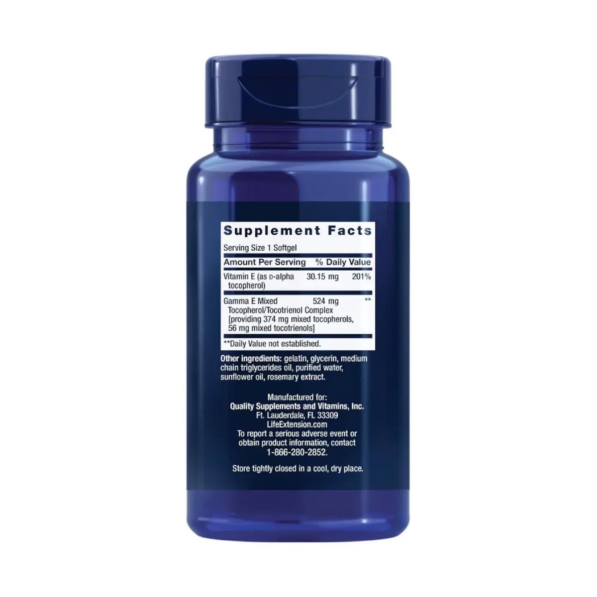 Life Extension Gamma E 60 Softgels - Hi Vitamins