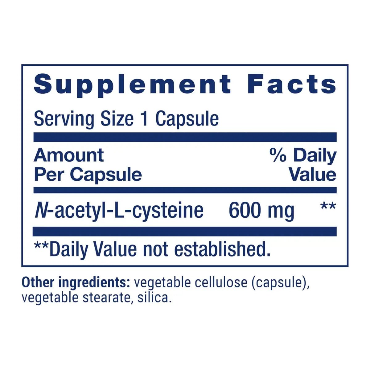 Life Extension N - Acetil - L - Cisteína (NAC) 600 Mg 60 Cápsulas - Hi Vitamins
