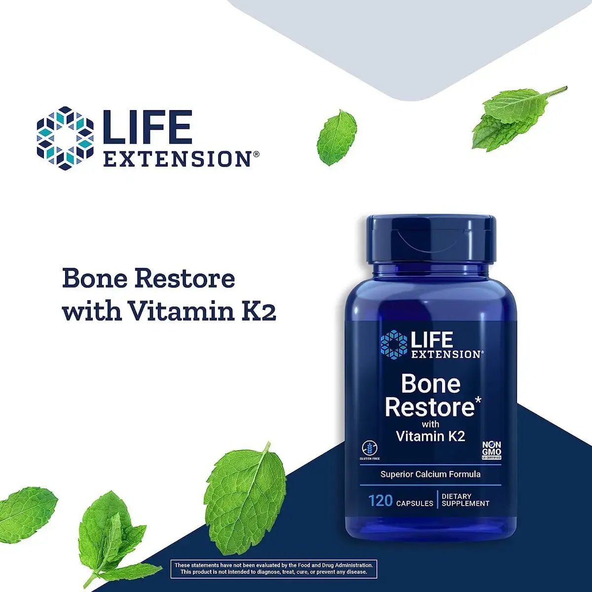Life Extension Restauración Ósea con Vitamina K2 120 Cápsulas - Hi Vitamins