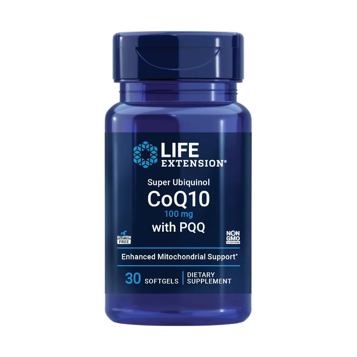 Life Extension Super Ubiquinol CoQ10 con PQQ 100mg 30 Softgels - Hi Vitamins