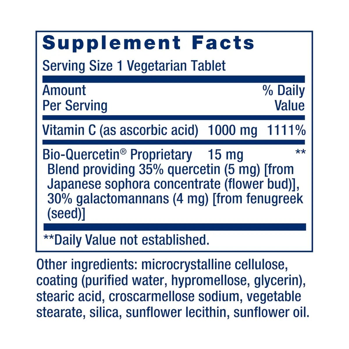 Life Extension Vitamina C y Bio - Quercetina 60 Tabletas - Hi Vitamins