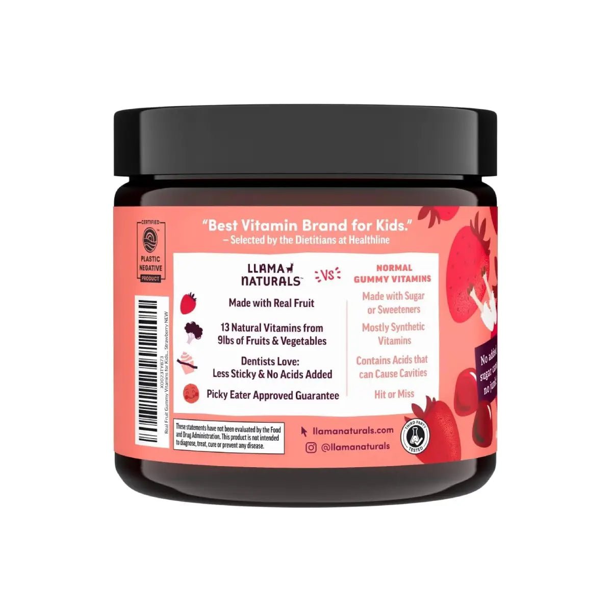 Llama Naturals Multivitamínico para Niños 90 Gomitas sabor Fresa - Hi Vitamins