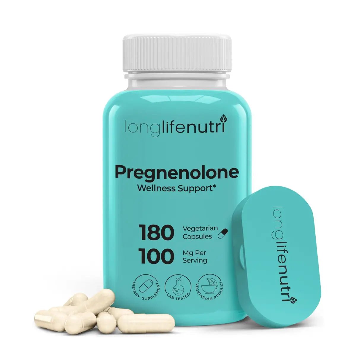 LongLifeNutri Pregnenolone 100 mg 180 Cápsulas - Hi Vitamins