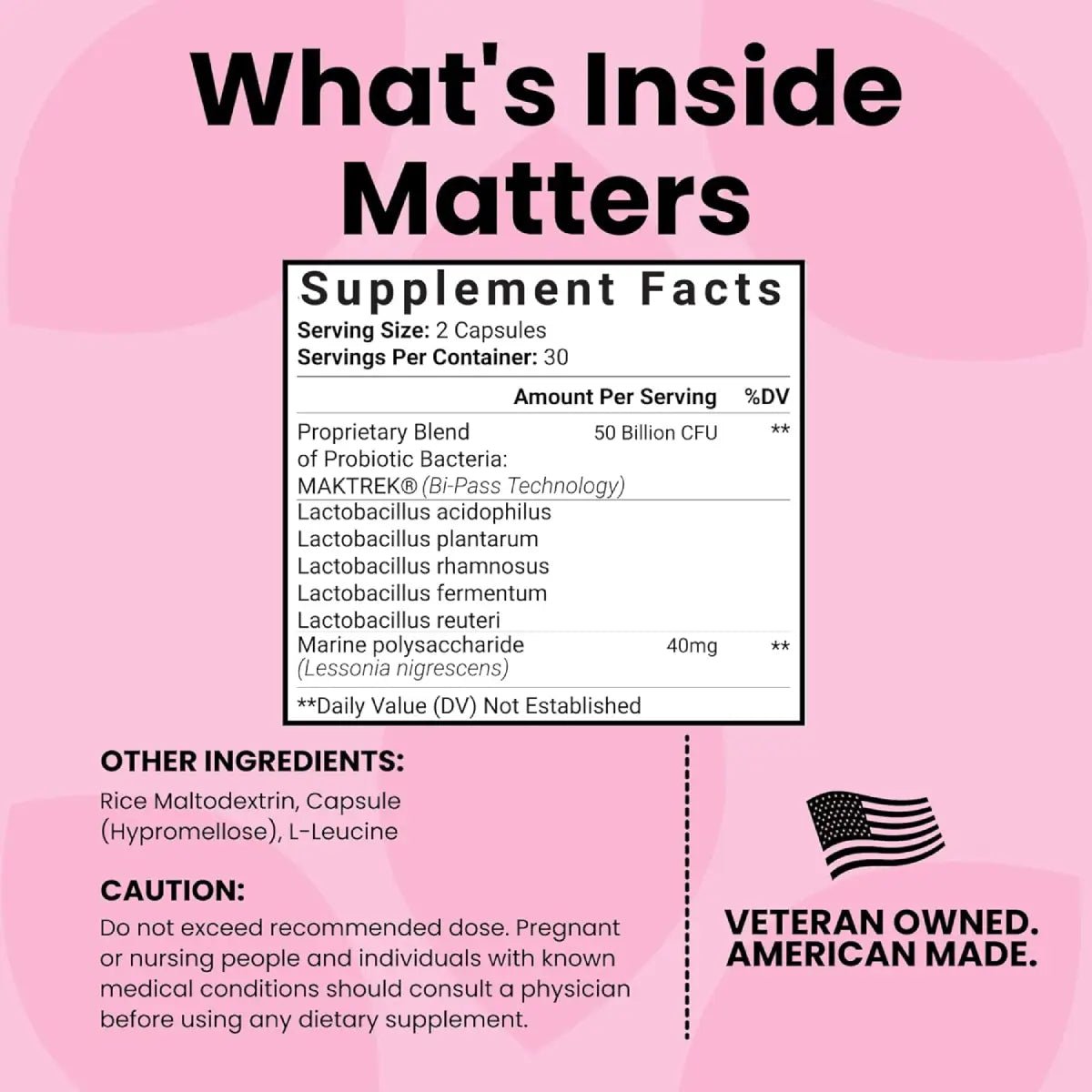 Luma Nutrition Women’s Probiotic 50 Billion + Prebióticos 60 Cápsulas - Hi Vitamins