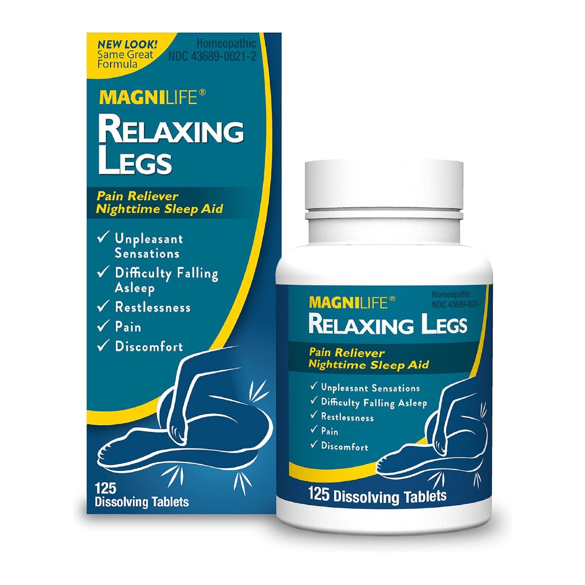 MagniLife Relaxing Legs 125 Tabletas Alivio Nocturno para Piernas Inquietas y Descanso - Hi Vitamins