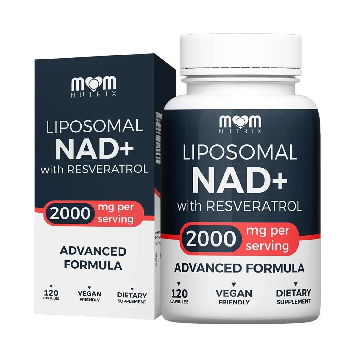 MOM Nutrix Liposomal NAD+ 2000 mg + Resveratrol 150 mg 120 Cápsulas - Hi Vitamins