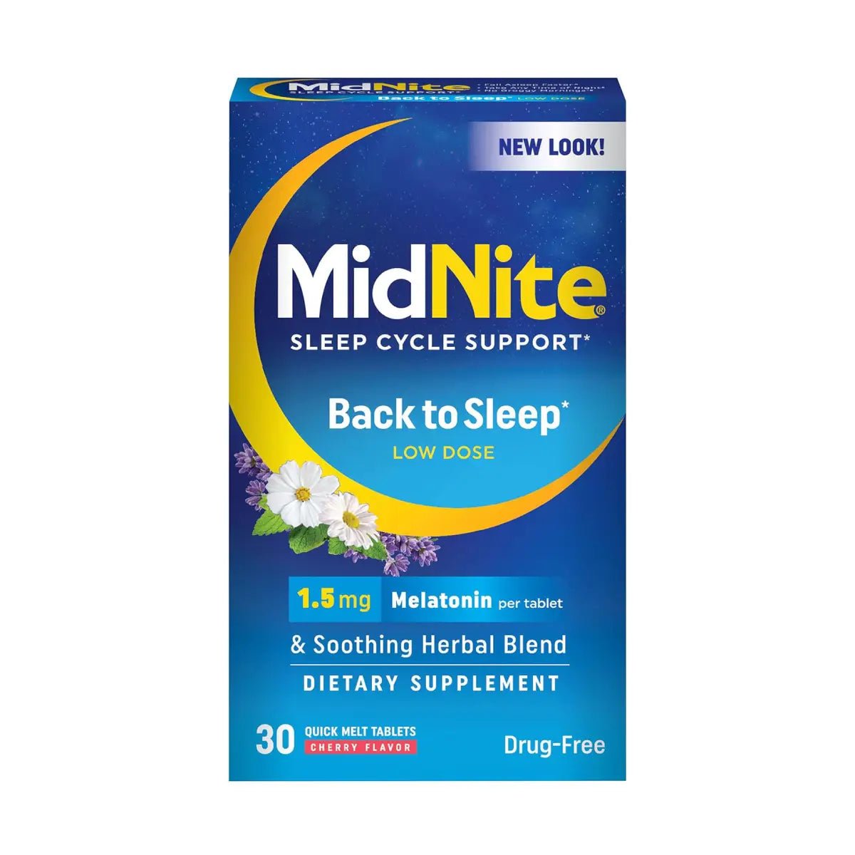 MidNite Back to Sleep Ayuda para Dormir 30 tabletas - Hi Vitamins