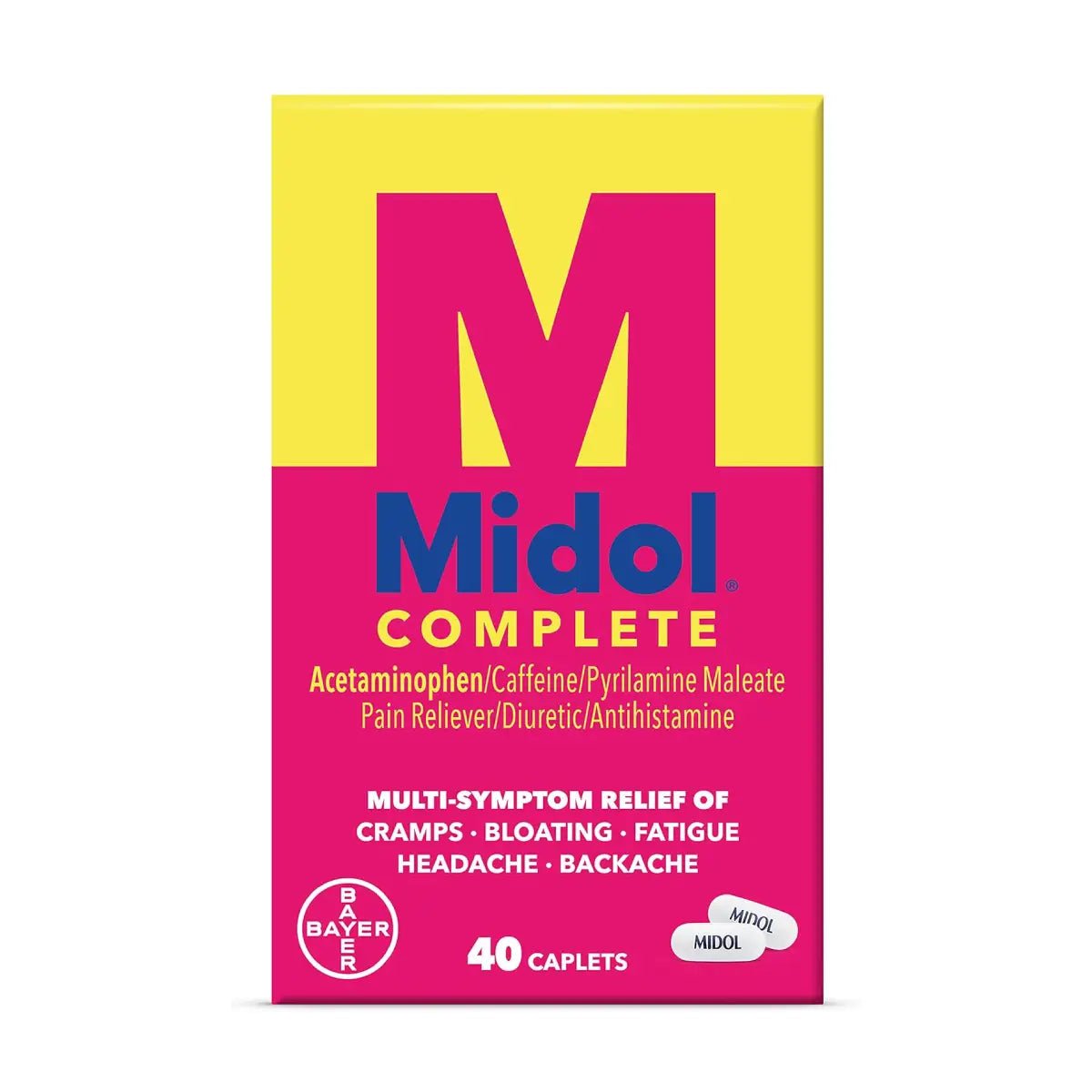 Midol Analgésico de Múltiples Síntomas 40 Comprimidos - Hi Vitamins