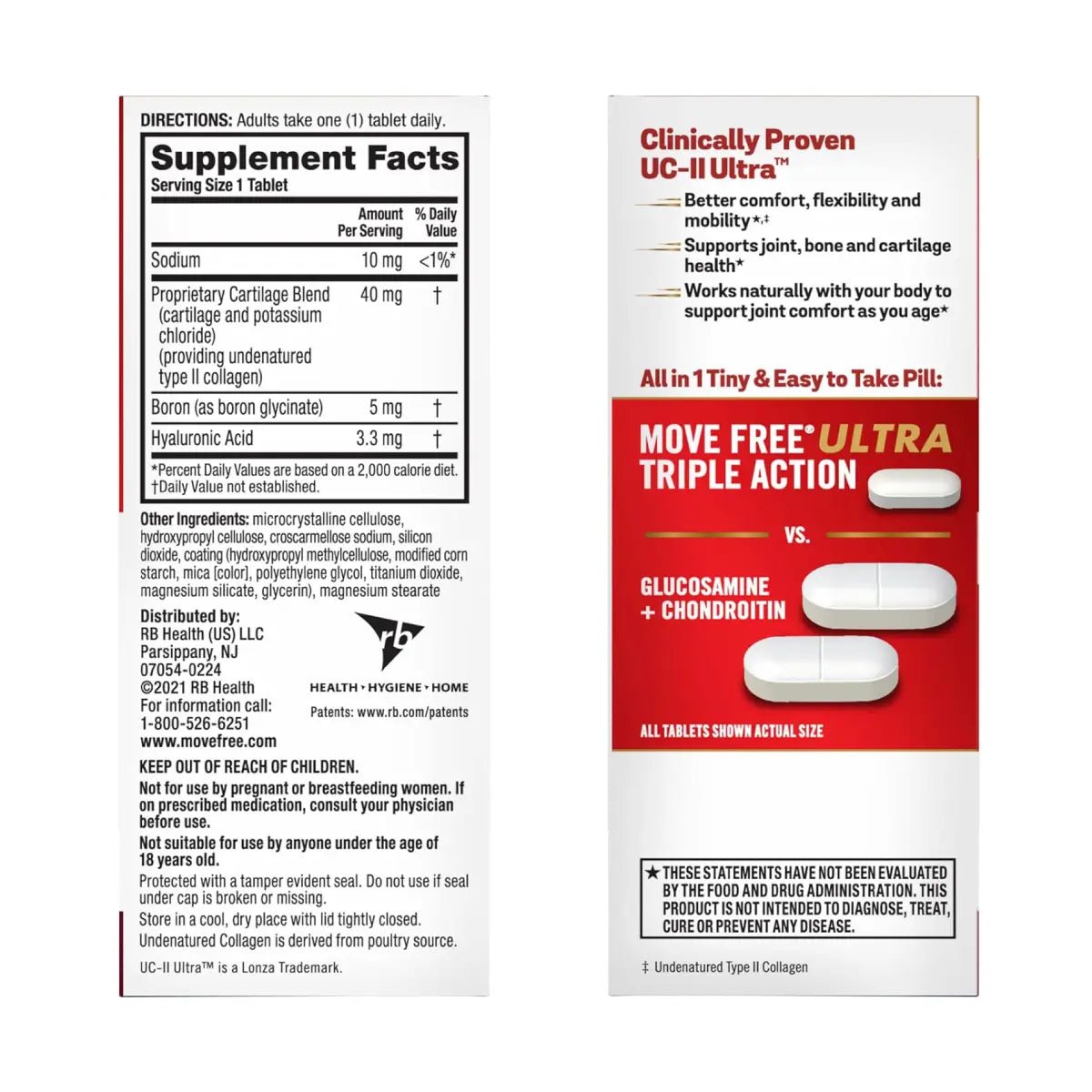 Move Free® Ultra 3X Triple Acción 64 Tabletas - Hi Vitamins