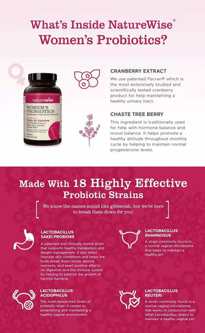 Naturewise Women'e Probiotics 18 Strains 60 Caps