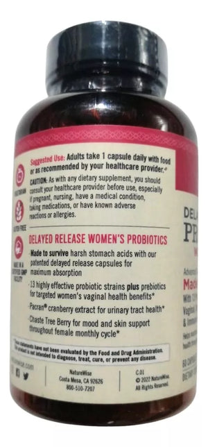 NATUREWISE WOMEN'S PROBIOTICS 18 STRAINS 60 CAPSULES