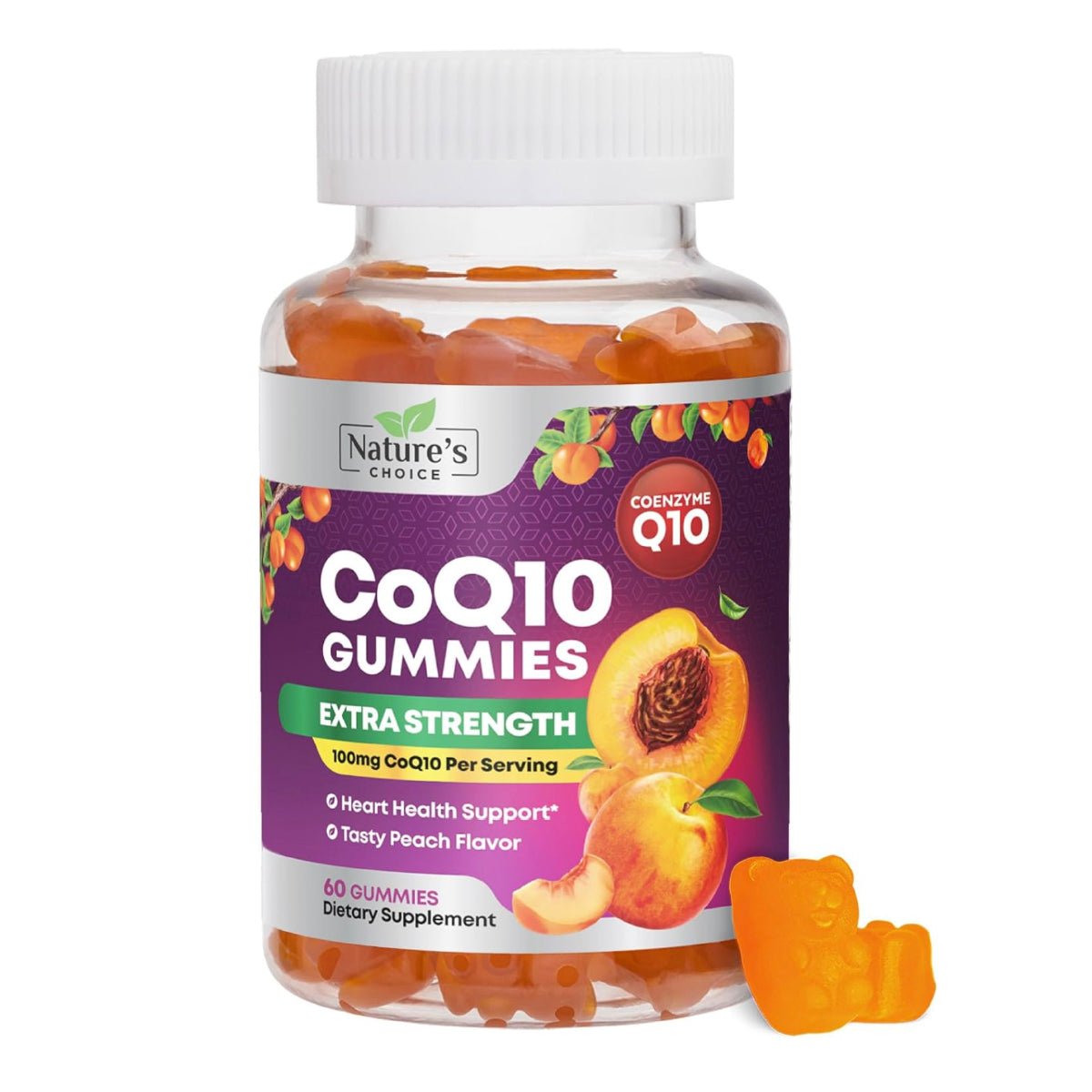 Nature's Choice Coenzima Q10 60 Gomitas Apoyo Energía y Salud del Corazón - Hi Vitamins