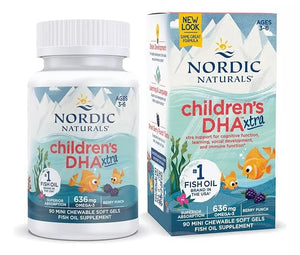 NORDIC NATURALS CHILDRENS DHA XTRA 636MG OMEGA 3 90MINI SOFTGELS