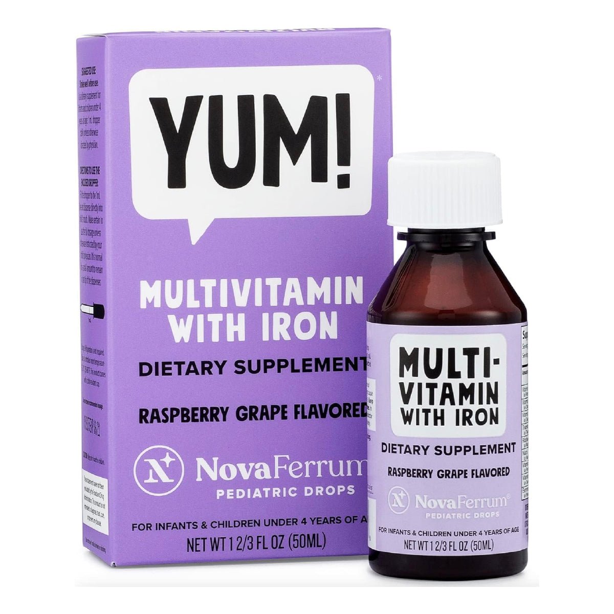 NovaFerrum Multivitamínico con Hierro 50 ml Gotas Pediátricas Apoyo Nutricional para Bebés y Niños - Hi Vitamins