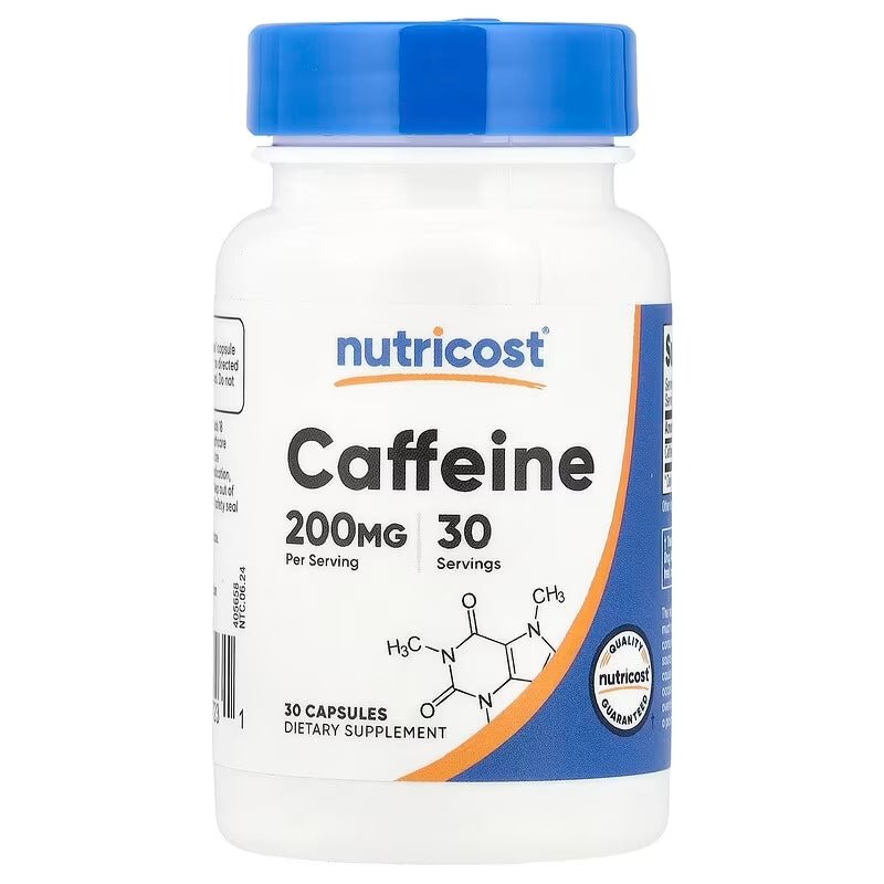 Nutricost Cafeína 200 Mg 30 Cápsulas - Hi Vitamins