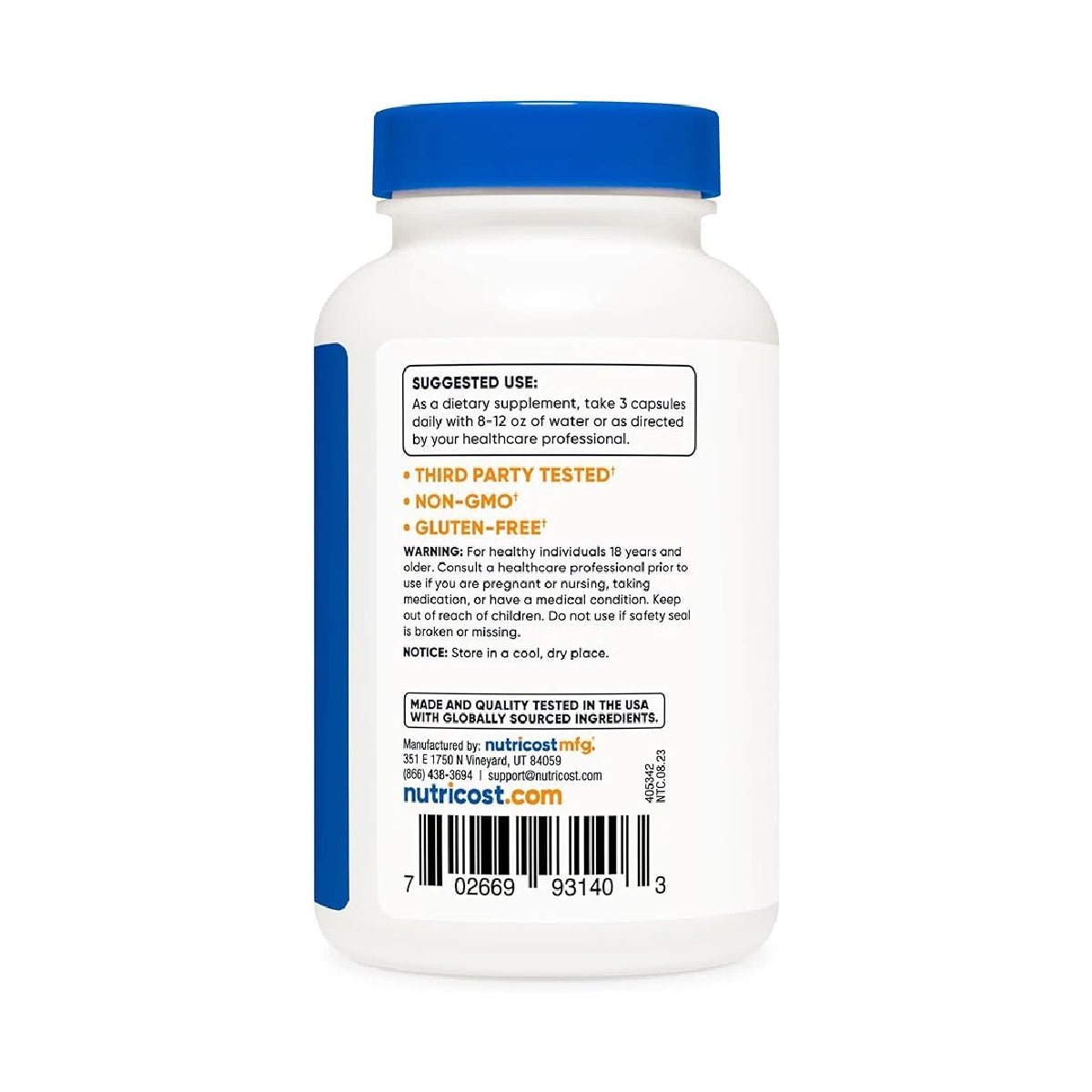 NUTRICOST® TURMERIC 2300 MG 120 CAPSULES - Hi Vitamins