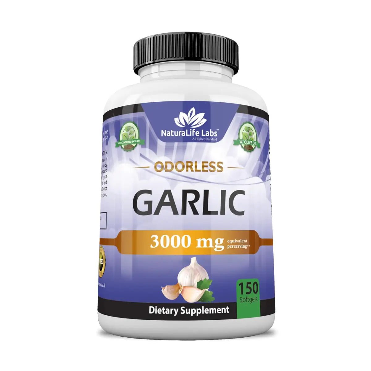 NaturaLife Labs Ajo puro sin olor 1500 mg 150 softgels - Hi Vitamins