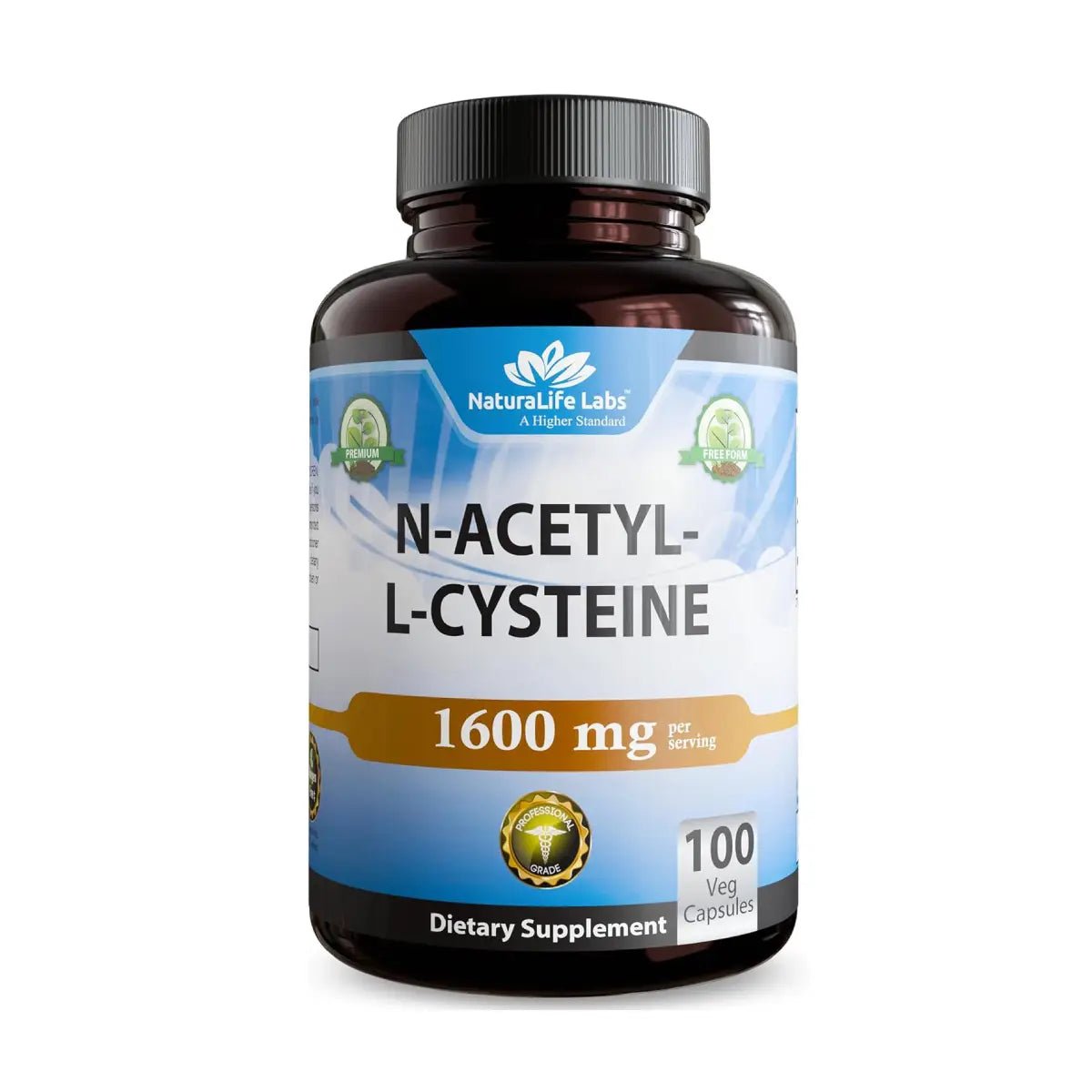 NaturaLife Labs N - Acetil - L - Cisteína (NAC) 1600 mg 100 cápsulas - Hi Vitamins