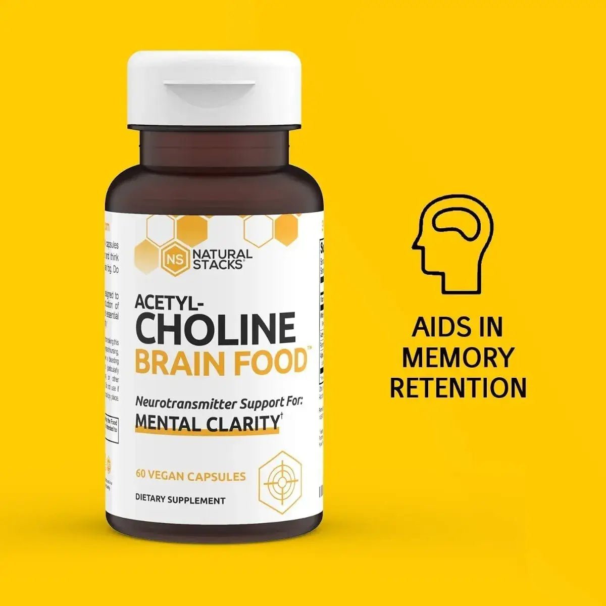 Natural Stacks® Acetyl - Choline Brain Food 60 Cápsulas - Hi Vitamins