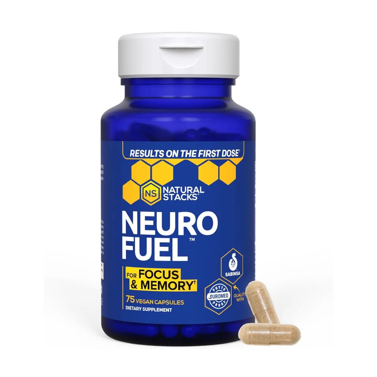 Natural Stacks® NeuroFuel Nootrópico para Concentración 75 Cápsulas - Hi Vitamins