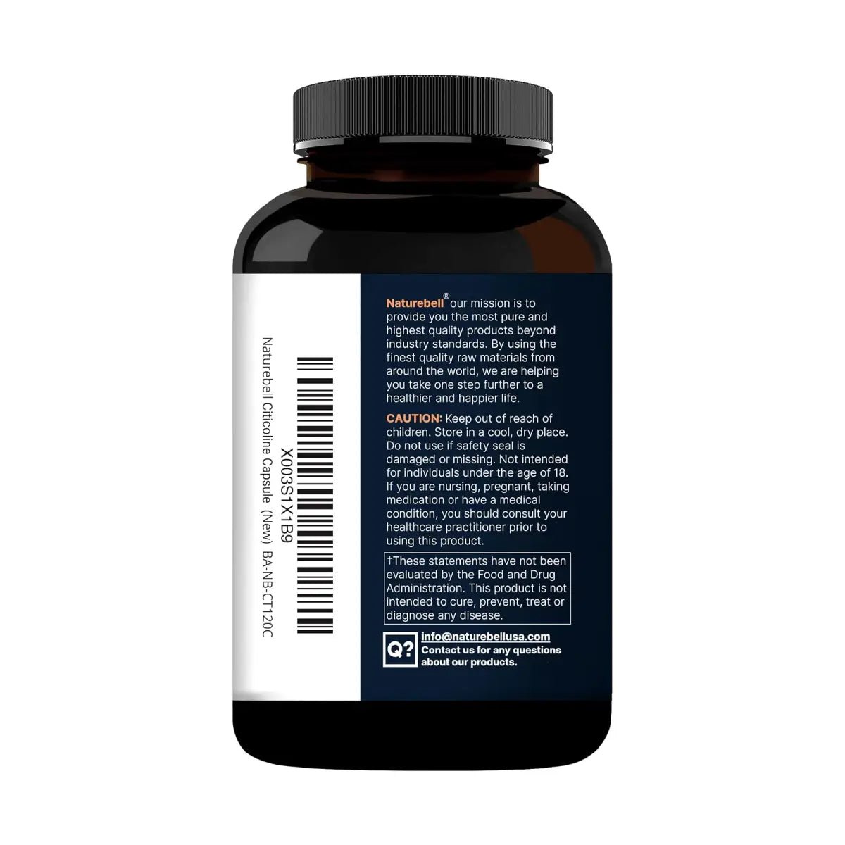 NatureBell Citicolina con Colina 500 Mg 120 Cápsulas - Hi Vitamins