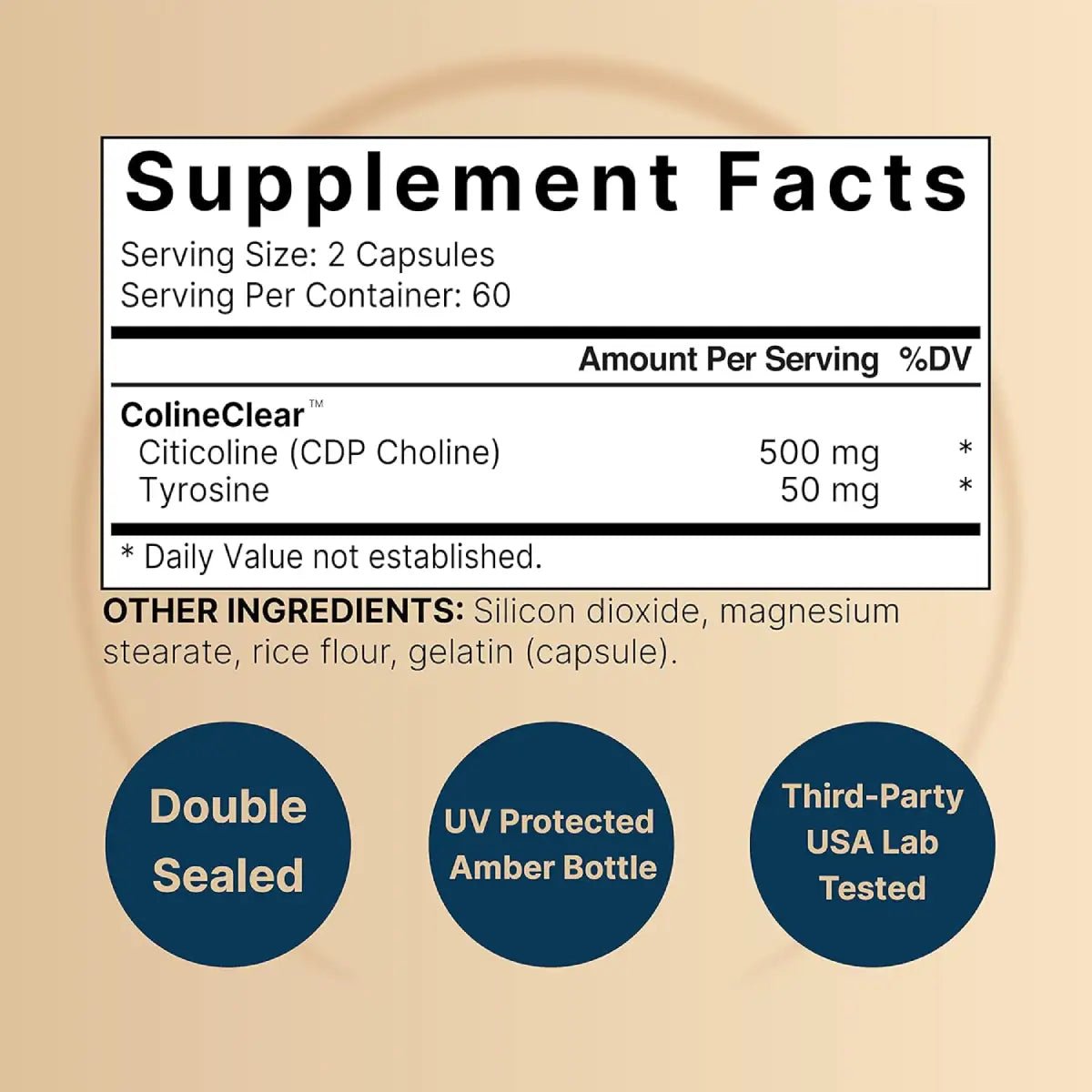 NatureBell Citicolina con Colina 500 Mg 120 Cápsulas - Hi Vitamins
