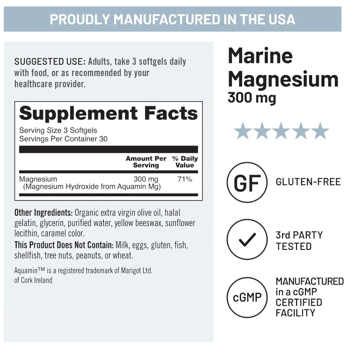 NatureWise Magnesio Marino de Alta Absorción 300 mg 90 Softgels - Hi Vitamins