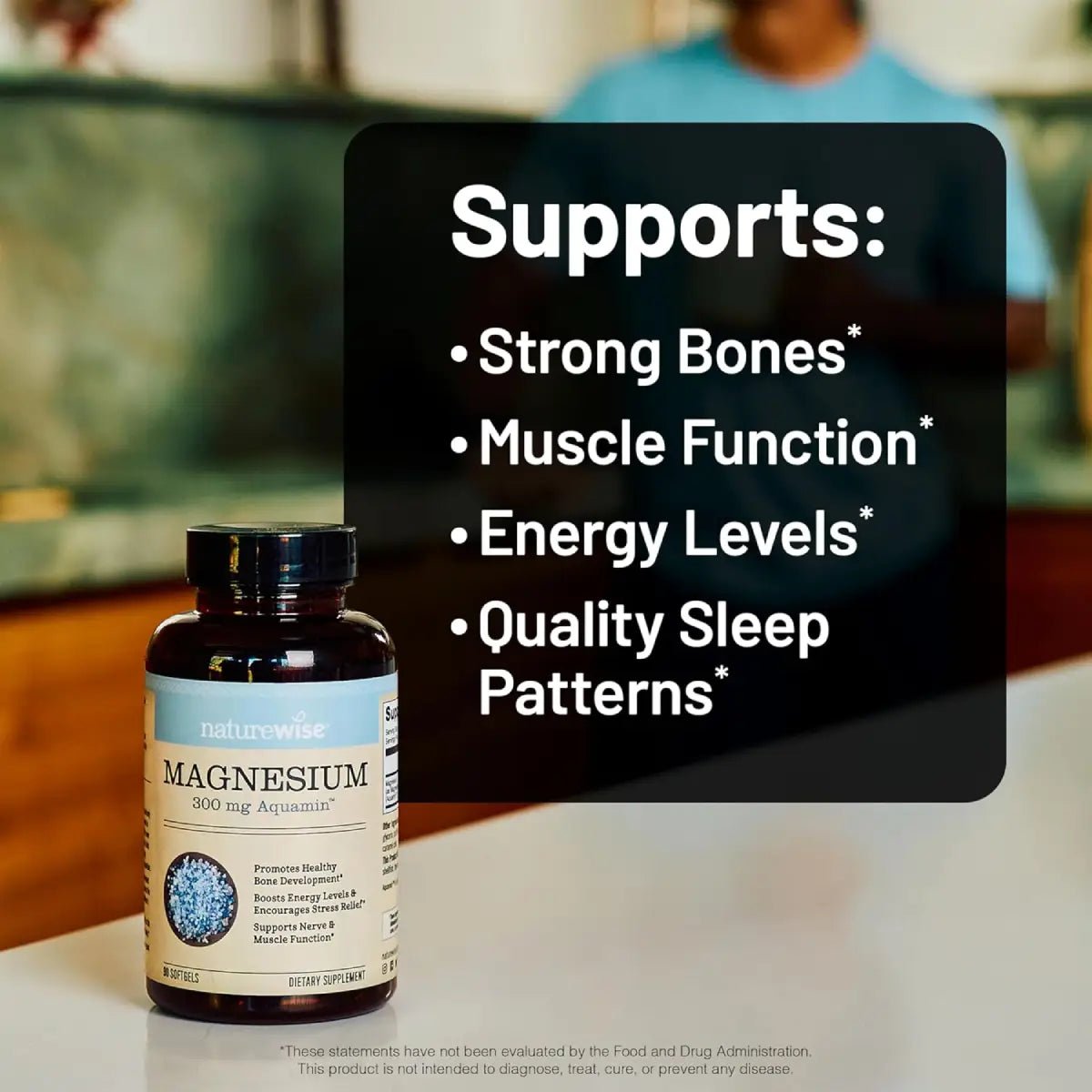 NatureWise Magnesio Marino de Alta Absorción 300 mg 90 Softgels - Hi Vitamins