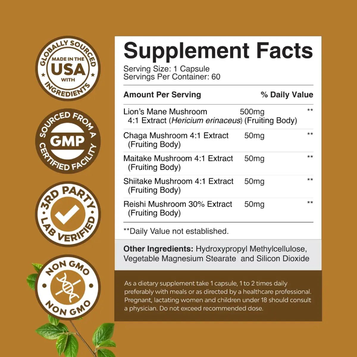 Nature's Craft Melena de León Máxima Fuerza 60 Cápsulas - Hi Vitamins