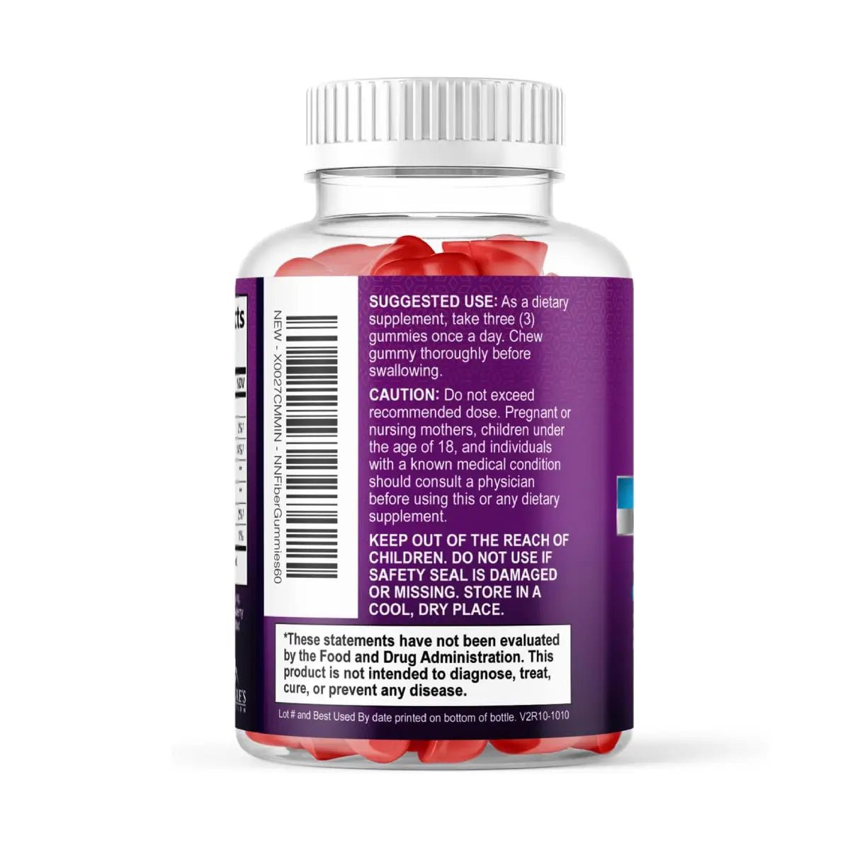 Nature's Nutrition Fibra Prebiotica 4g por Porción 60 Gomitas sabor Fresa - Hi Vitamins