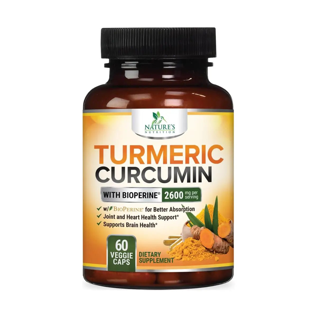 Nature's Nutrition Turmeric Curcumin 60 Cápsulas - Hi Vitamins