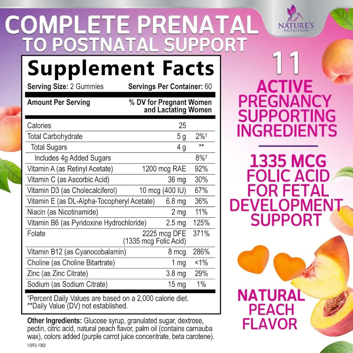 Nature's Nutrition® Multivitamínico Prenatal 120 Gomitas - Hi Vitamins