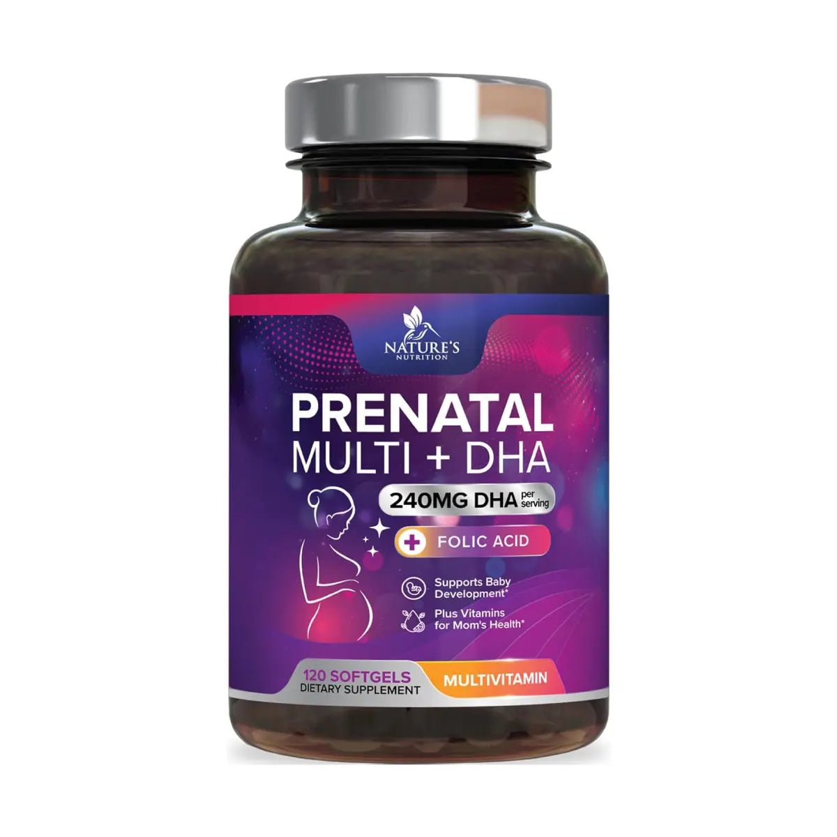 Nature’s Nutrition® Prenatal Multi + DHA 120 Softgels - Hi Vitamins